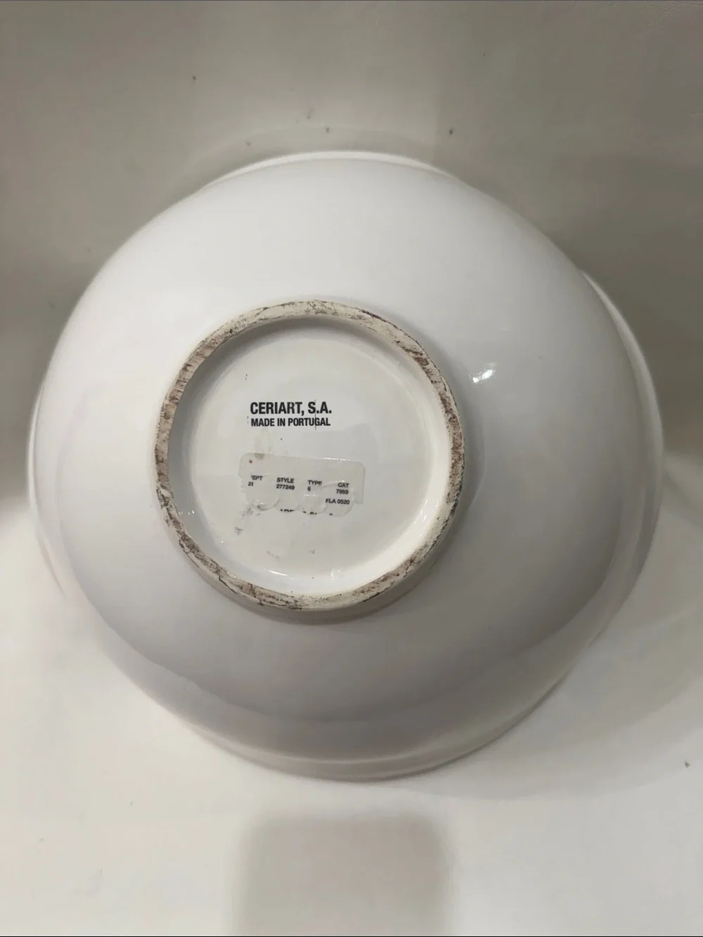 Ceriart Portugal Elegant White Ceramic Serving Bowl Beaded Edge 12 In X 12 In
